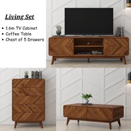 High Quality✨1.6m TV Console Cabinet Coffee Table Chest Of 5 Drawers Storage Cabinet Living Room