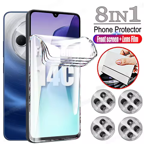 8IN1 Hydrogel Film For Xiaomi Redmi 14C 15C 13C 12C 10C 9C A3 A1 A2 Plus Screen Protector Redmi K70