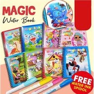 Magic Water Drawing Painting Book Coloring Drawing Book with Water pen