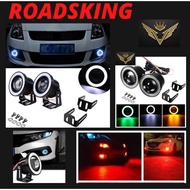 [2PCS] MYVI AXIA ALZA WAJA WIRA SAGA BLM BEZZA PROJECTOR FOG LAMP FOG LIGHT COB ANGEL EYES RING