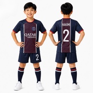 PSG Navy Hakimi Boys' Football Jersey Set 2026 Ages 1-14 Years Kids' Football Jersey Top Pants Comfo