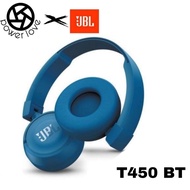 Jbl T450Bt Headphones Wireless Bluetooth 5.0 Sports Headphone Flat-foldable On-Ear Headset Bass Stereo with Mic