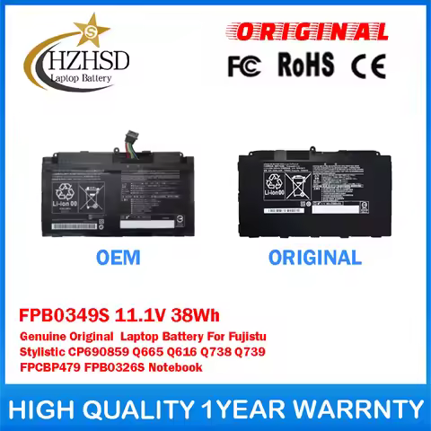 FPB0349S 11.1V 38Wh Genuine Original Laptop Battery For Fujistu Stylistic CP690859 Q665 Q616 Q738/9 