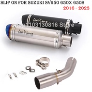 rtmw08 Shop Slip On For Suzuki SV650 SV650X SV650S 2016 - 2023 Motorcycle Exhaust Escape Silencer Sy