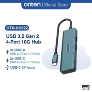 ONTEN UC622 USB-C to USB 3.2 Gen 2 10 Gbps 4 Port Hub USB-A USB-C Type-C Splitter Macbook Air Pro Sa