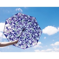 【預訂】透明彩繪玻璃紫繡球花雨傘