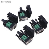 LeeSisters DB9 Connector Male Female 9 Pin Plug Wire Sleeve RS232 RS485 Breakout Terminals MY