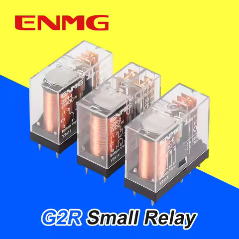 ENMG G2R-2-12VDC 24VDC Miniature Relay G2R-1-24VDC G2R-1-E 5V Flame Retardant Dustproof ABS High-Tra