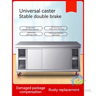 Stainless steel workbench Kitchen Cabinet Kitchen Commercial Table Work Table/stainless steel table/