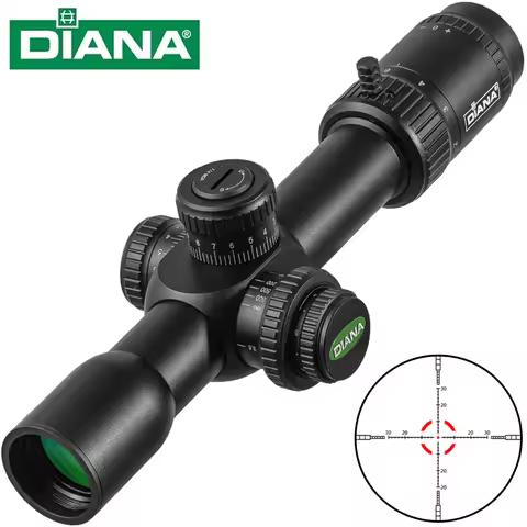 DIANA HD 2-10X30 FFP Scope Illuminated R/G Etched Glass Reticle Riflescopes Lock Reset Hunting Optic