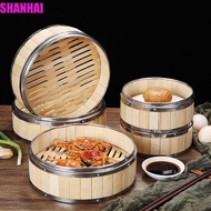 SHANHAI Steamer Basket Woven Bamboo Gift Idea Bamboo Lid For Cooking Bao Buns Kitchen Gadget Food St