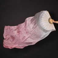 Classical Dance Long Silk Fan Antique Long Dance Performance Lotus Root Powder Gradient Color Length