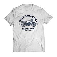 HONDA CGX150 Honda retro motorcycle printed T-shirt summer men's and women's same casual comfortable