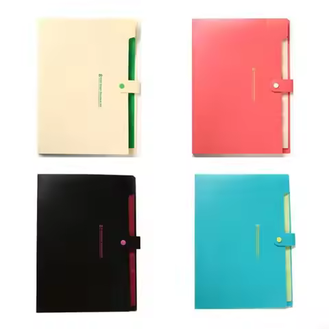 Expandable File Organiser File Folder with Button Lock Accordion Folder