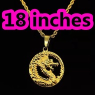 【Dragon】Stainless Necklace For Men Dragon Necklace For Men Gold Plated 18K Gold Plated Necklace For 