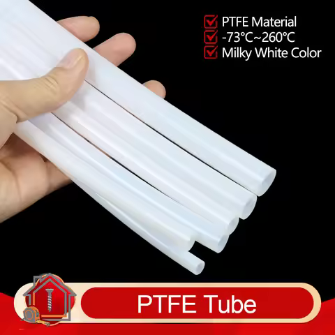 1~10m PTFE Tube Insulated Hose Milk White ID 0.5 1 2 2.5 3 4 5 6 7 8 10 mm 600V Extruder J-head Rigi