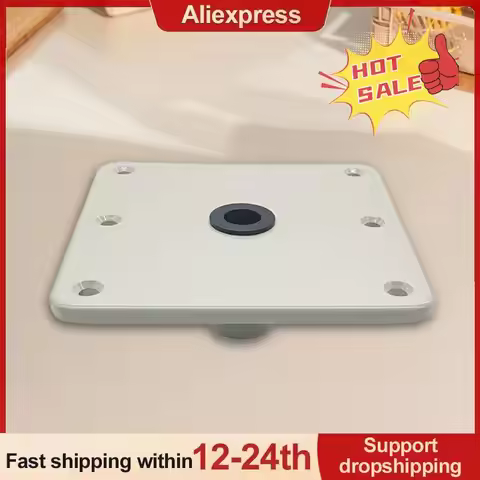 Boat Seat Pedestal Mount 7x7 Inch Boat Seat Pedestal & Base with 3/4 Pin Post Socket Boat Post Seat 