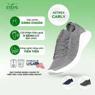 Aetrex Carly Gray Women's Health Shoes - Arch-lifting sneakers to relieve foot pain