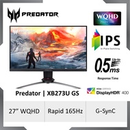 Acer Predator XB273U GS (Upgraded XB271HU) 27-Inch WQHD IPS Gaming Monitor 165Hz Refresh 0.5ms Gsync