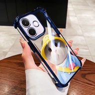 YBD Protective Case For OPPO A5i A5 Pro A5X A3X A60 A3 NFC A40 A40M Cute Yellow Hat Hamster Shockpro