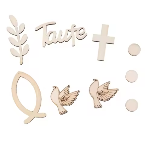 100Pcs Fish Crosses Bird Confettis Scatter Decorations Christening Communion Confirmation Baby Showe