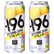 三得利 - -196℃ STRONG ZERO DOUBLE 檸檬味酒 500ML X 2