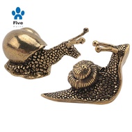 2Pcs Snail Decor Figurine Brass Snail Solid Snail Ornaments with Decor Effect the Meaning of the Sna