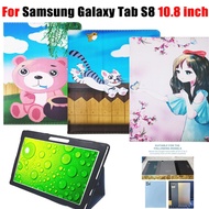 For Samsung Galaxy Tab S8 10.8 inch Fashion Cute Cartoon Tablet Case Samsung Galaxy Tab S8 10.8" High Quality PU Leather Drop Resistant Stand Flip Cover