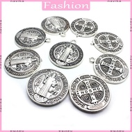 NAV Saint Benedict Medal Necklace for Protection Jewelry for Men Women 10 Pieces Gif
