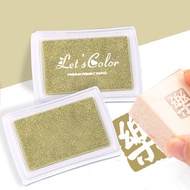 Golden Concave Waist Seal Ink Pad DIY Painting Graffiti Ink Pad Finger Ink Pad Ink Pad Golden Decora