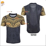 2024 T-shirt Batik Full Print Microfiber Material T-shirt Batik Print Microfiber Material Full Desig