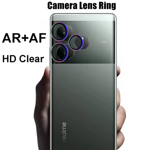 For Realme GT6 GT 6T Glitter Ring Tempered Glass Camera Lens Protector,Bling Cover lens For Realme G