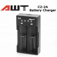 AWT C2 2 slots charger  18650 battery  fast charge lithium titanate battery cells for 18650 21700 20700 26650