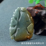 Jade Handmade Flower Piece Spirit Monkey Birthday Hand-Carved Men Women Pendant 39 Yuan Mode Supply 
