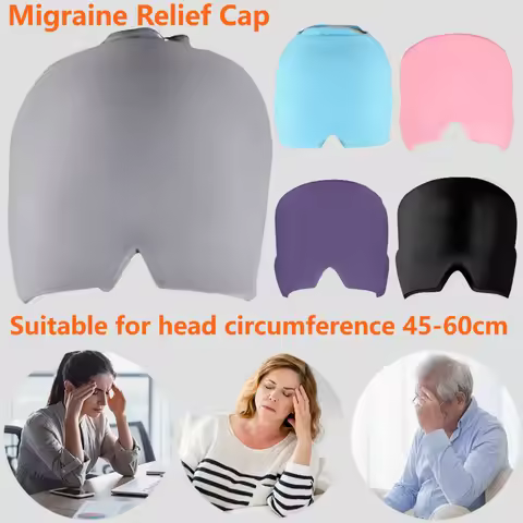Migraine Relief Hat Reusable Headache Relief Hat Migraine Ice Head Wrap Flexible Cooling Hat Gel Col