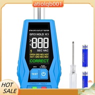 Receptacle Tester with LCD Display for Standard 3-Wire 110-125V AC Electrical Outlet Testing GFCI Ou