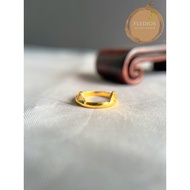 FLEDIOS Cincin Emas 916 Bentuk Kucing / FLEDIOS 916 Gold Ring Minimalist Cat Pattern