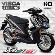 Stiker Striping Xeon GT 125 Full Body Variasi Black Green 02