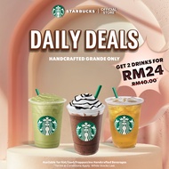 [DAILY SEPTEMBER DEALS] Get 2 drinks at RM24 Handcrafted Grande only - Expiry Date : 30th September 