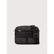 Bonia Black Dario Monogram Messenger Bag