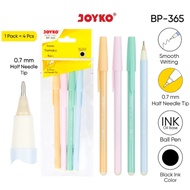 [ SET 4 PCS ] Joyko BP-365 Pastel Tomoko Ball Pen 0.7 mm 1 Pack 4 Pcs Good