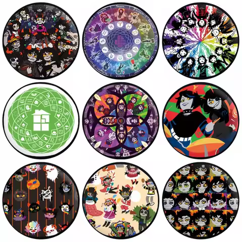 58mm Anime ‌Homestuck Sburb Internet Troll John Rose Lalonde Cosplay COSTUME Badge Pin SPTE Tinplate