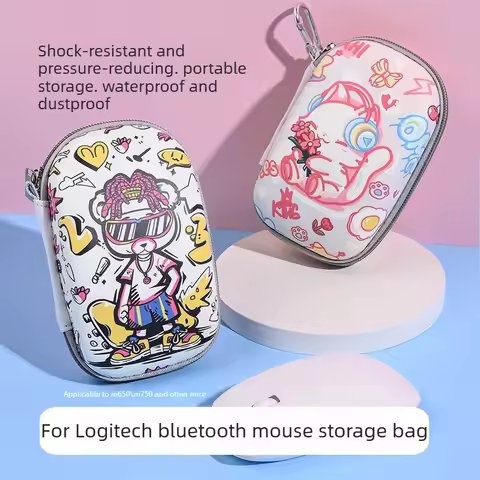 Graffiti Cartoon Mouse Storage Case for Logitech M650 M750 Bluetooth Mouse Hard EVA Waterproof Prote