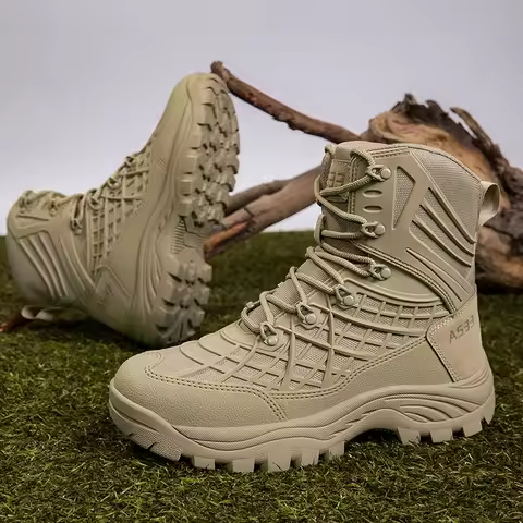 Men's Desert Camouflage Boots Special Combat Outdoor High Top Shoes for Men Cs Fans Tactical Boots M