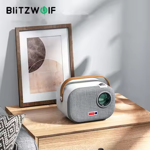 BlitzWolf 2.4G/5G Wifi Projector Full HD 1920x1080P w/ 2 Speakers 200ANSI Android 9.0 Mini Projector