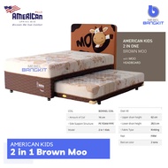 American Kids Brown Moo 2 in 1 SET Spring bed kasur anak bola 120x200