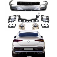New type C167 rear diffuser for Mercedes Benz C167 GLE53 AMG rear diffuser with tail pipe 2020 2021