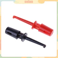SELAN New 1 Pair Single Hook Clip Test Probe Lead Wire Mini Grabber Kit For Multimeter