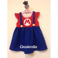 [SG READY STOCKS] Super Mario Girls Dress Birthday Theme Party Halloween Fairytale Childcare Childrens Day