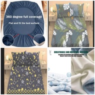 TNC Semi Cotton King Size Bedsheet 5 in 1 Set (1 Bedsheet+2 pillowcase+2 Extra Pillowcase=5 Pcs)